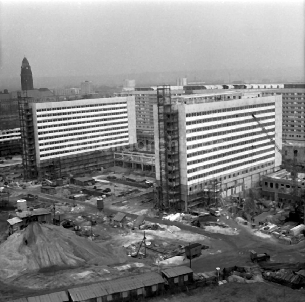 DDR-Fotoarchiv: Dresden - Baustelle Prager Straße in Dresden