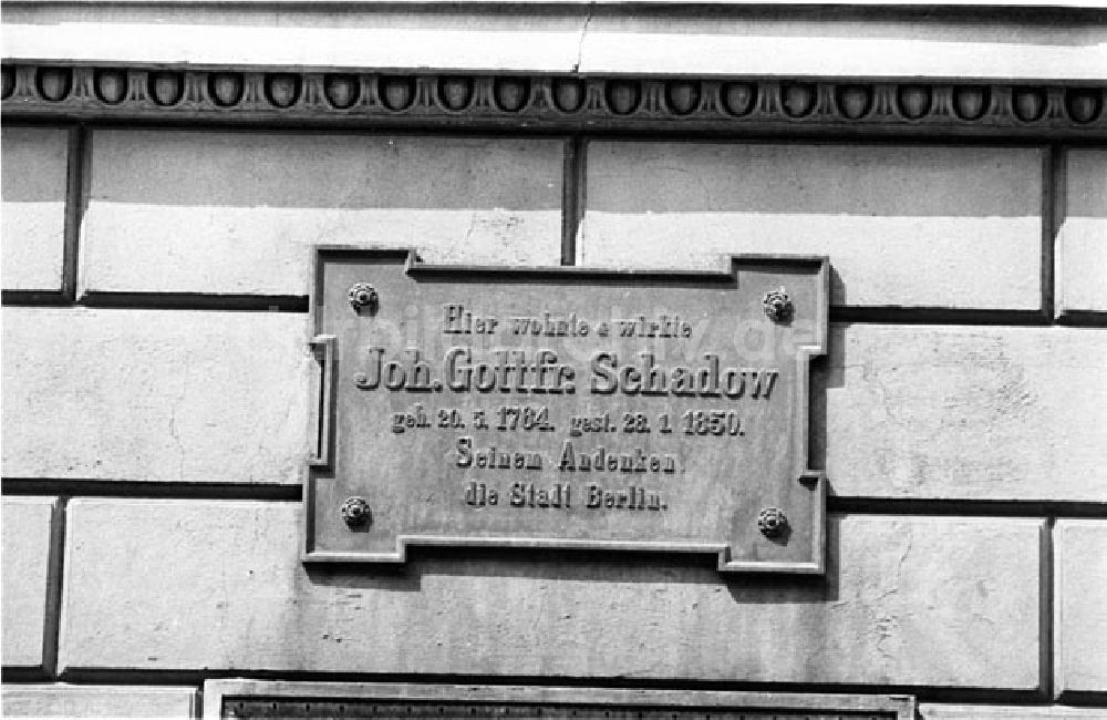 DDR-Bildarchiv: Berlin - Berlin Schadow - Haus Foto: Bonitz Nr.: 654a