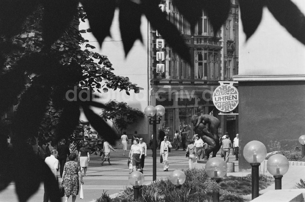 DDR-Bildarchiv: Halle (Saale) - Boulevard Klement-Gottwald-Straße in Halle (Saale) in der DDR