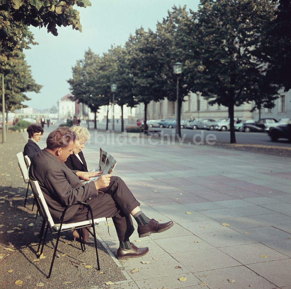 DDR-Fotoarchiv: Berlin - Boulevard der Straße Unter den Linden in Berlin in der DDR