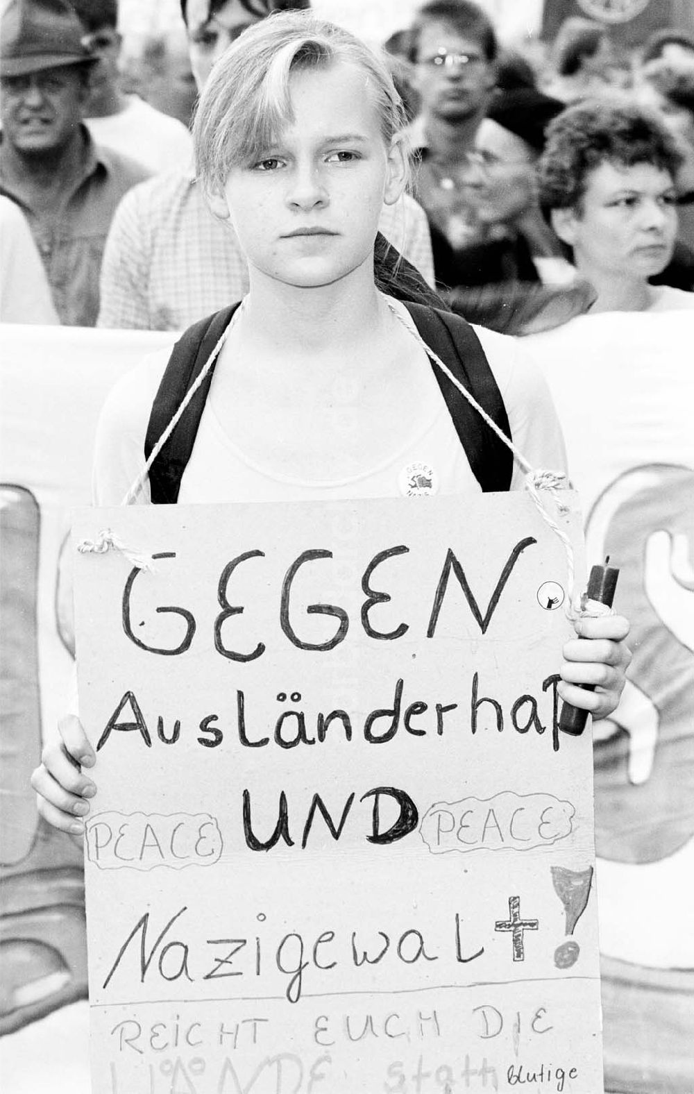 Rostock: Demo gegen Neofaschismus in Rostock 29.08.1992