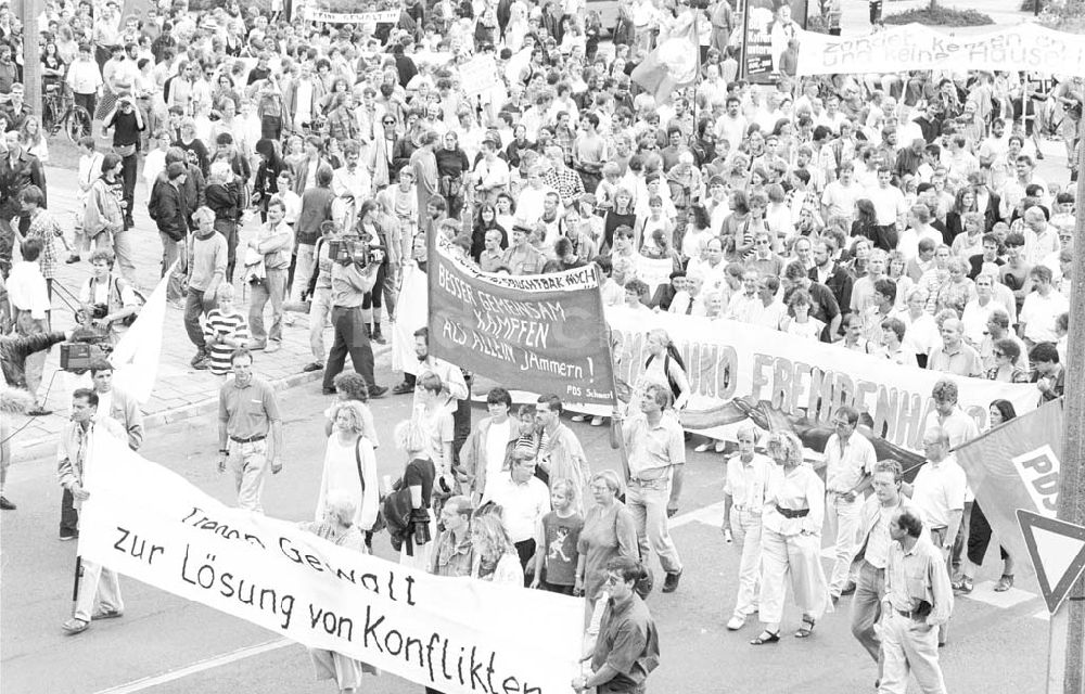 Rostock: Demo gegen Neofaschismus in Rostock 29.08.1992