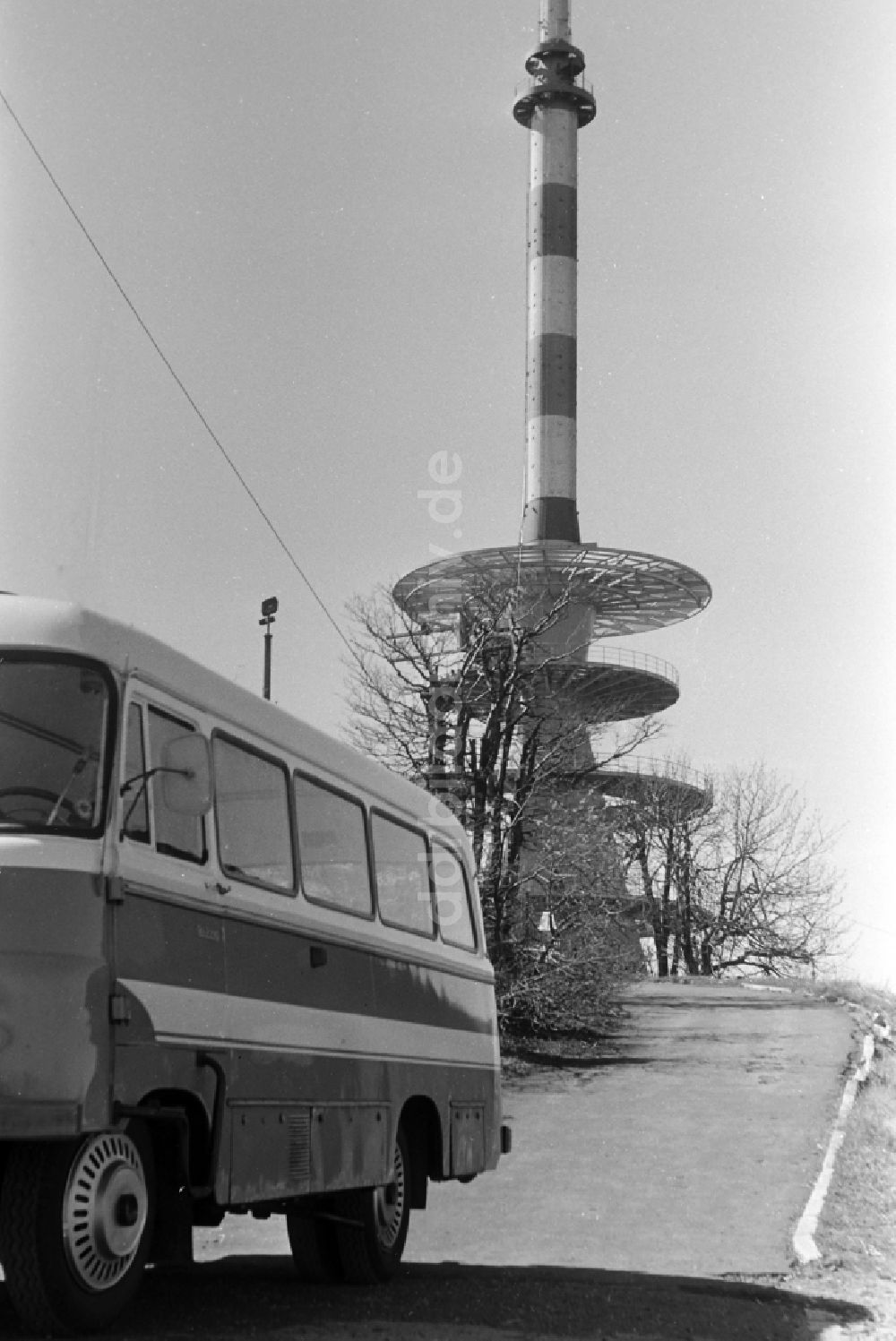 Brotterode: Fernmeldeturm und Fernsehturm Inselsberg in Brotterode in der DDR
