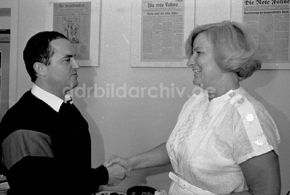 Berlin: 29.05.1986 50. Geburtstag von Brigitte Habraheck.