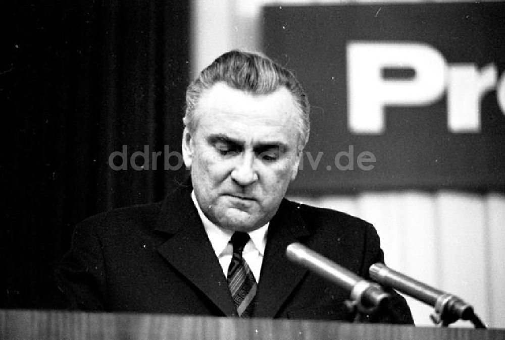 DDR-Bildarchiv: Berlin - März 1973 Redner von der wissenschaftlichen Konferenz.