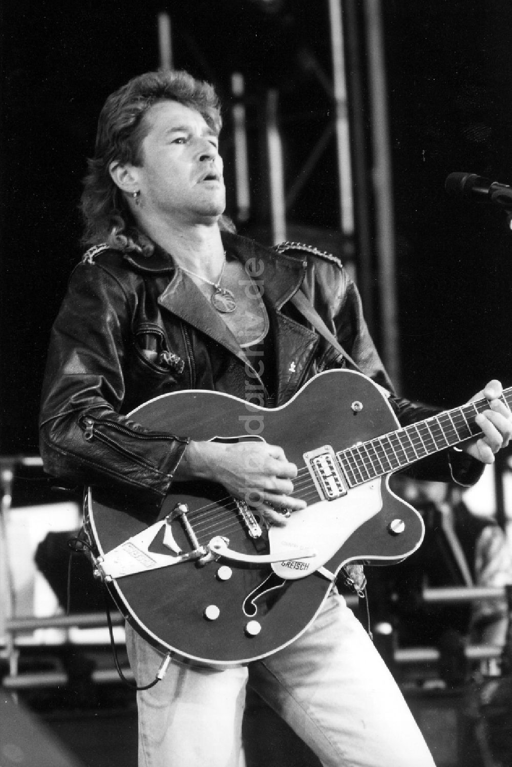 DDR-Fotoarchiv: Berlin - Sänger Peter Maffay auf der Konzert- Bühne im Ortsteil Weißensee in Berlin in der DDR