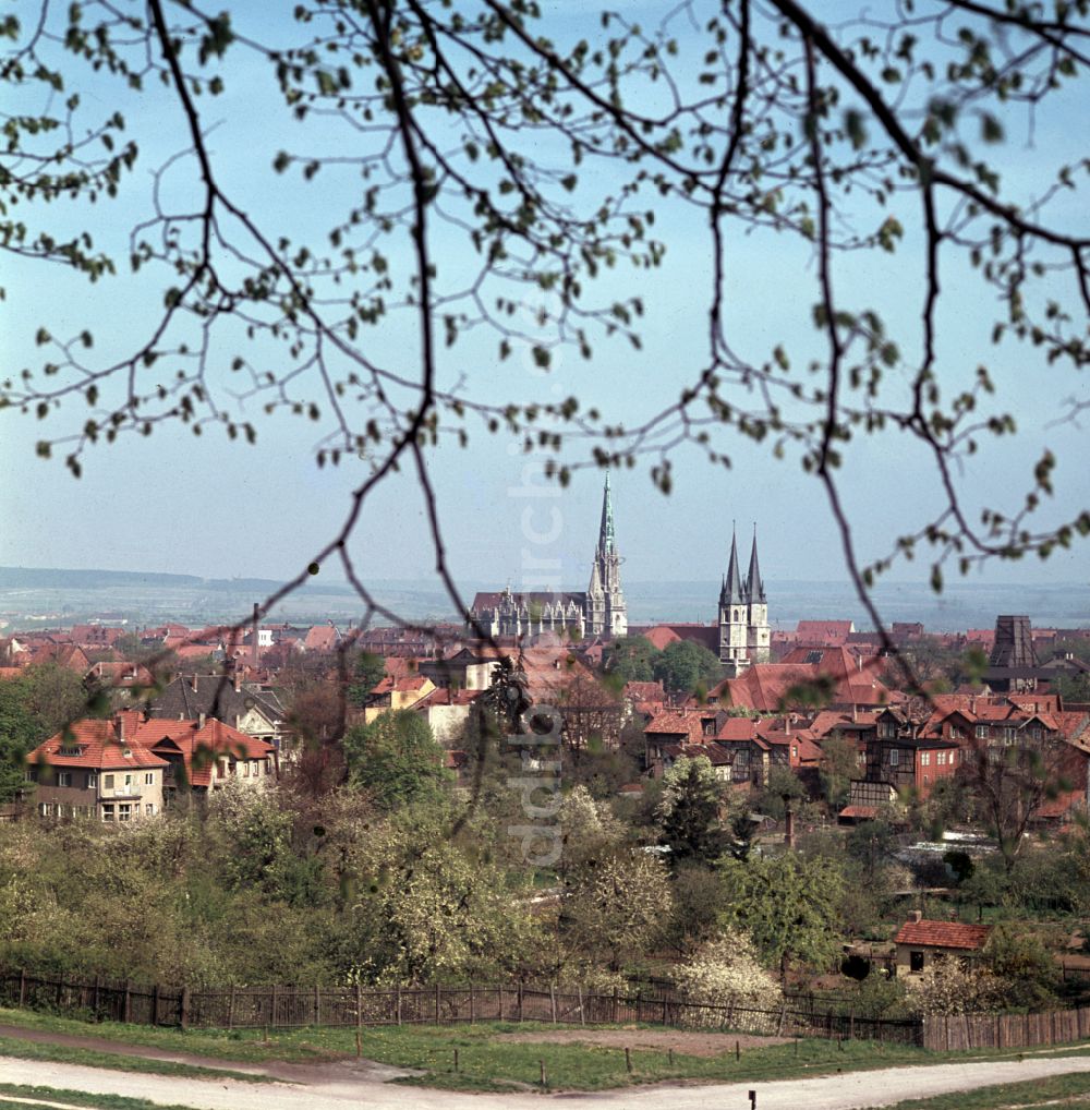 Mühlhausen: Stadtansicht in Mühlhausen in Thüringen in der DDR