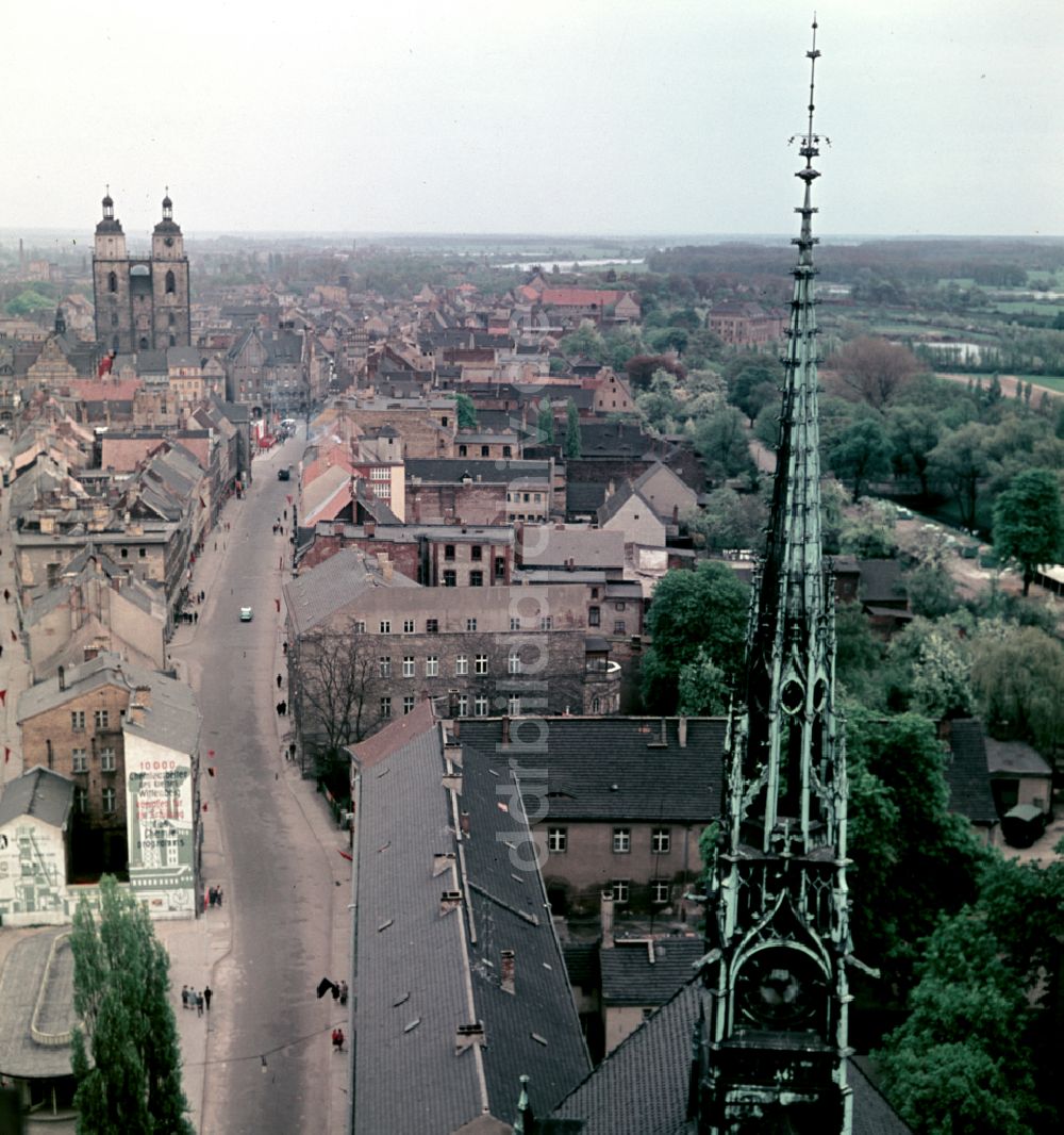 DDR-Bildarchiv: Lutherstadt Wittenberg - Straßenansicht in Lutherstadt Wittenberg in der DDR