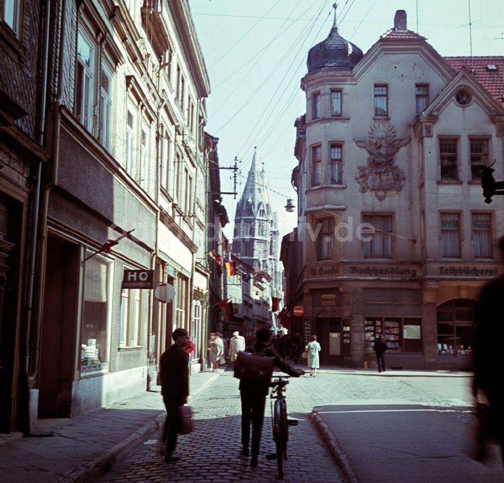 DDR-Fotoarchiv: Mühlhausen - Straßenansicht in Mühlhausen in der DDR