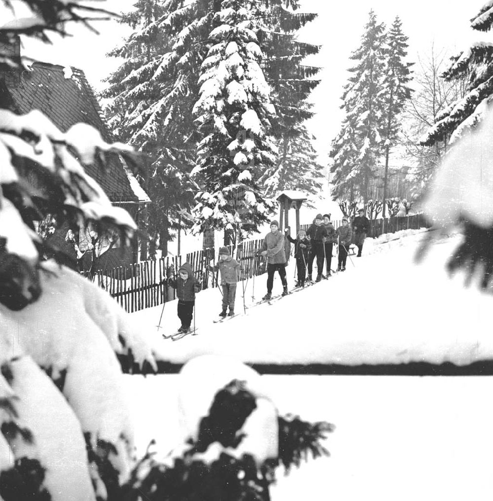 DDR-Bildarchiv: Osterzgebirge - Winter im Osterzgebirge November 1965 Umschlagsnr.: 1965-58