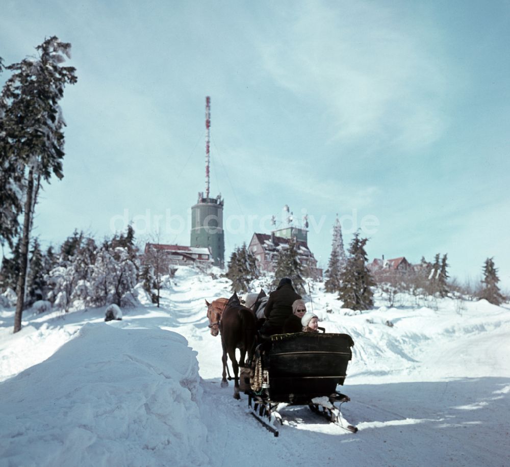 DDR-Bildarchiv: Bad Tabarz - Winterlandschaft am Großen Inselsberg in Bad Tabarz in der DDR