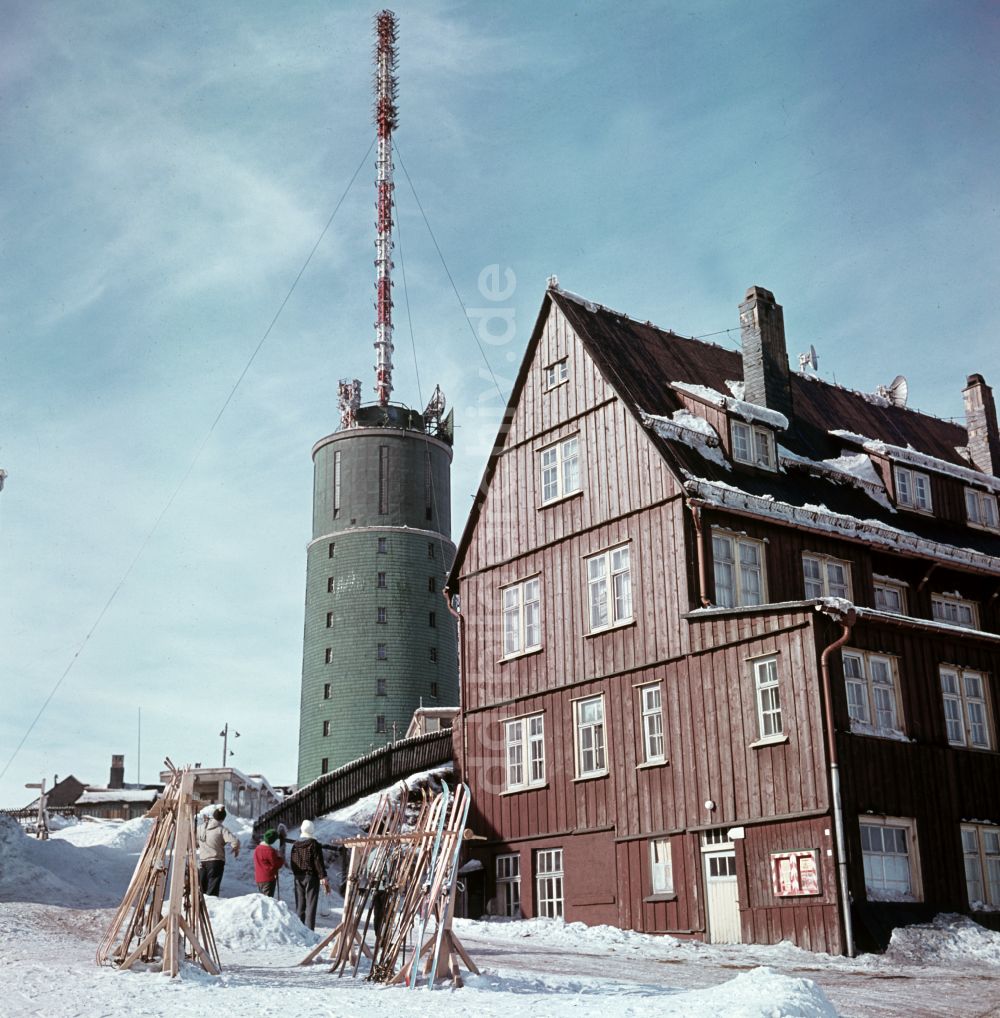 Bad Tabarz: Winterlandschaft am Großen Inselsberg in Bad Tabarz in der DDR